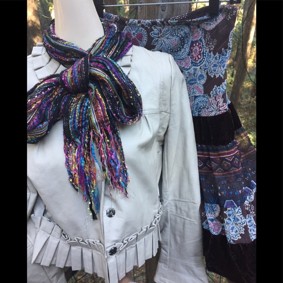 Bagatelle  creamy faux leather cropped oatmeal jacket ,HP 26-4 - Picture 16 of 16